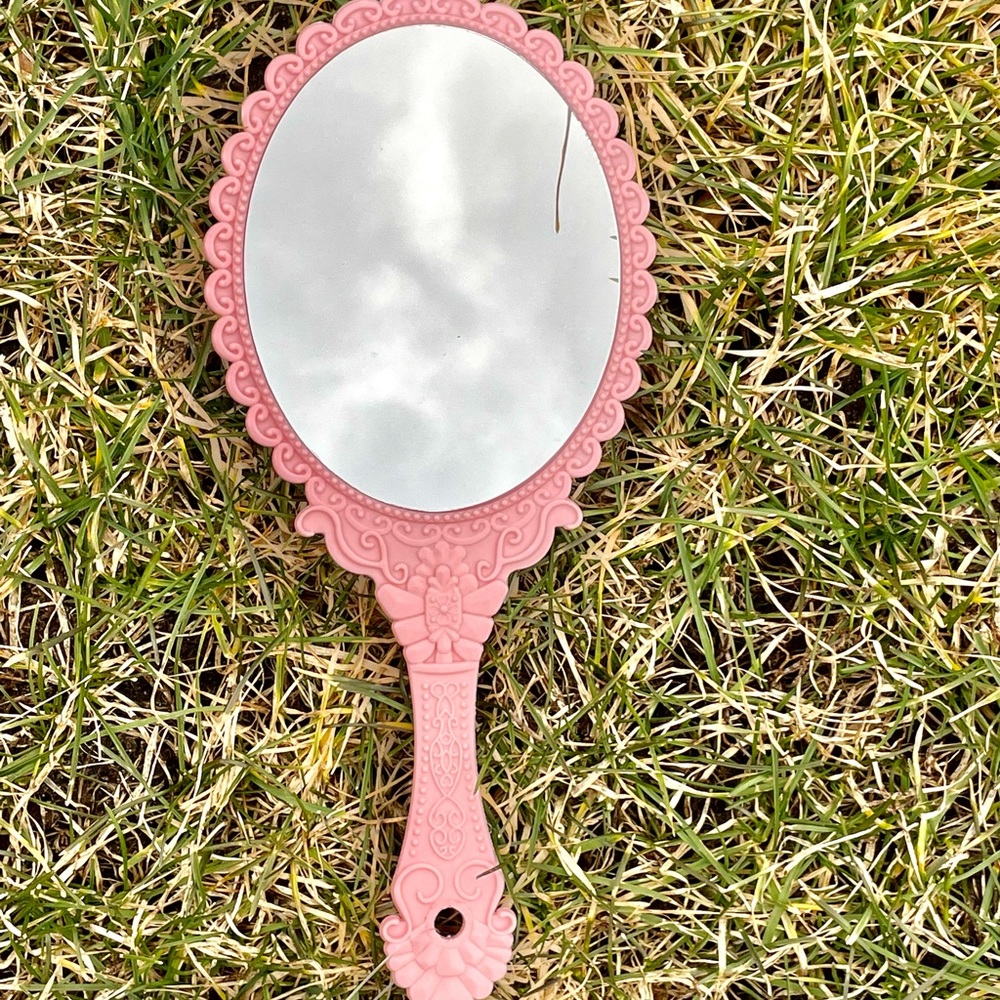 brand new super cute baby pink mirror